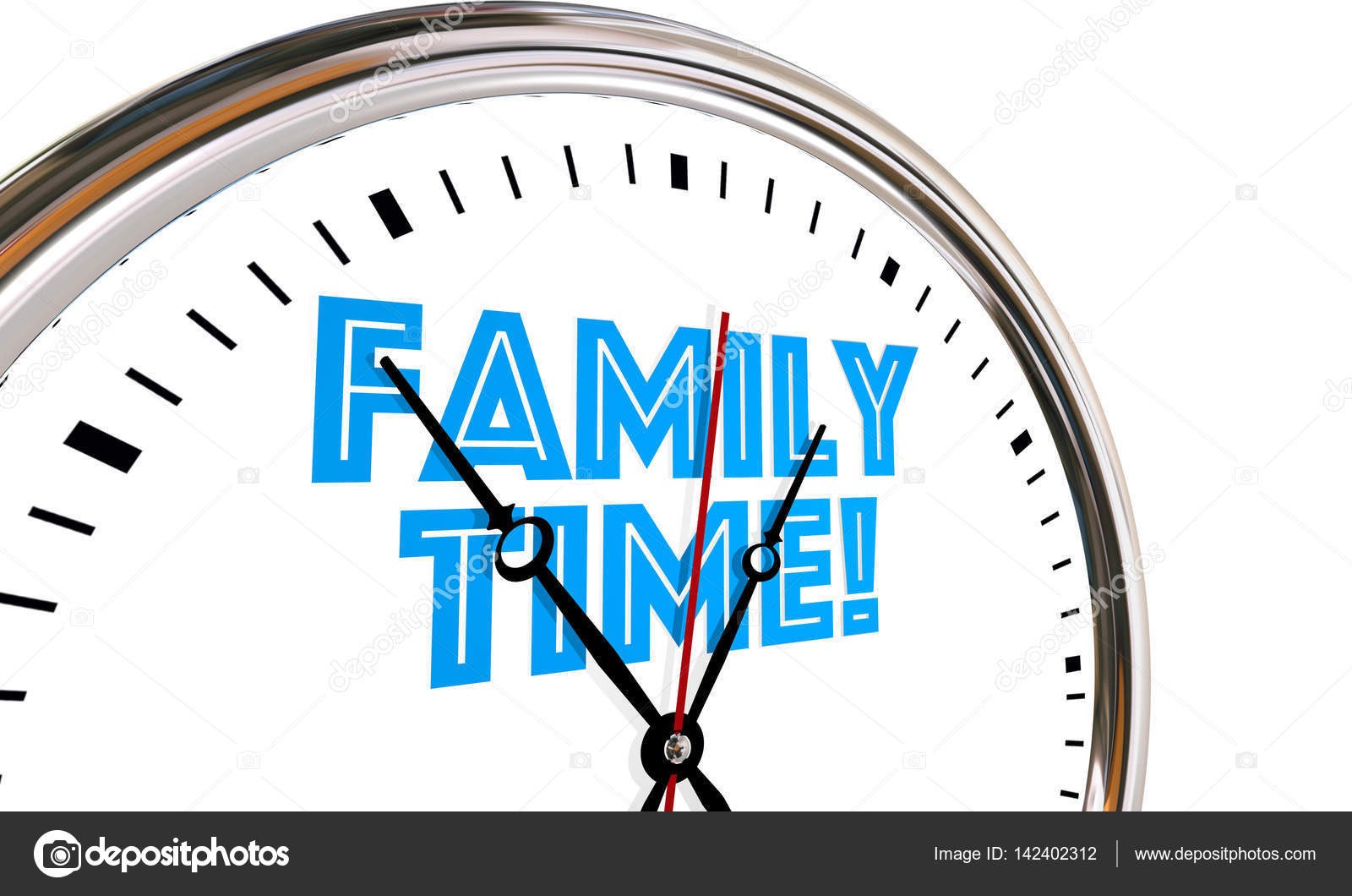 Familie Time klok woorden — Stockfoto © iqoncept 142402312