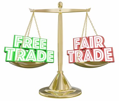 Ücretsiz Vs adil ticaret ölçek ithalat ihracat Tartım