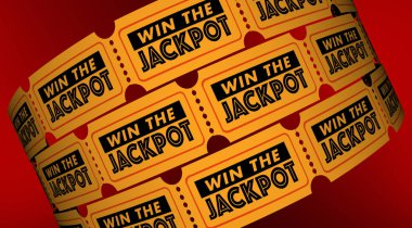 Win the Jackpot Contest Raffle Tickets clipart