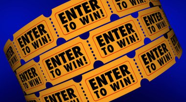 Enter to Win Contest Raffle Tickets  clipart