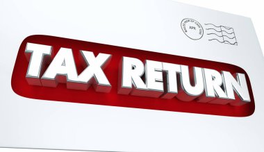 Tax Return Mailing Income Envelope clipart