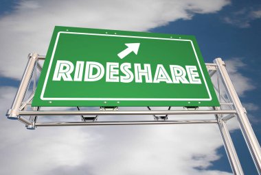 Ride Share Freeway Sign  clipart