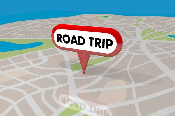 Road Trip Travel Planner Roads — Stock Photo, Image