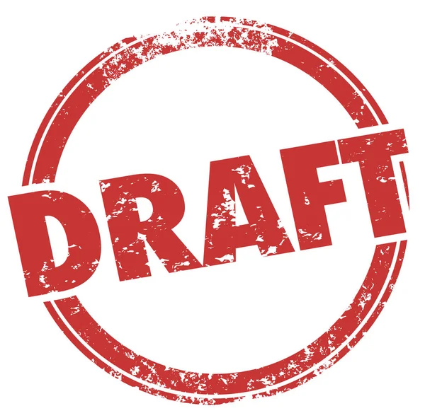 Draft First Early Try Attempt Stamp — Stock Photo, Image