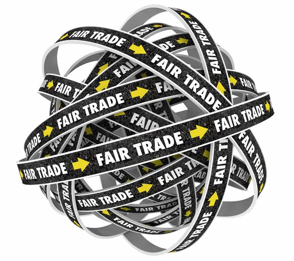 Eerlijke handel geen belastingen tarieven vergoedingen — Stockfoto