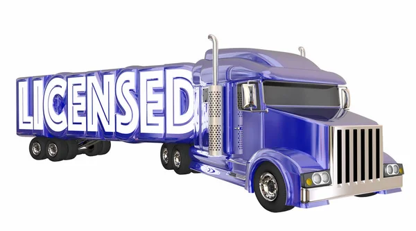 Licensierade ordet godkänt rättsliga lastbil — Stockfoto