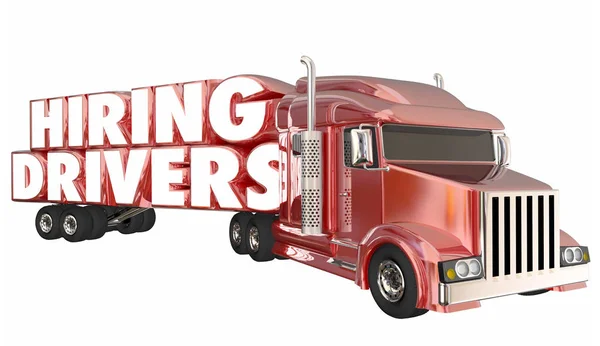 Anställa förare lastbilstransporter — Stockfoto