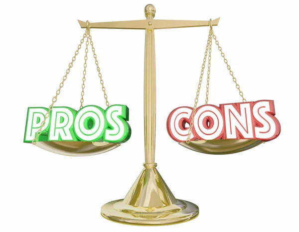 Pros Cons Scale Comparar —  Fotos de Stock