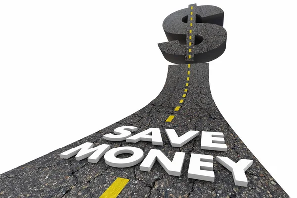 Salvar dinheiro Estrada — Fotografia de Stock