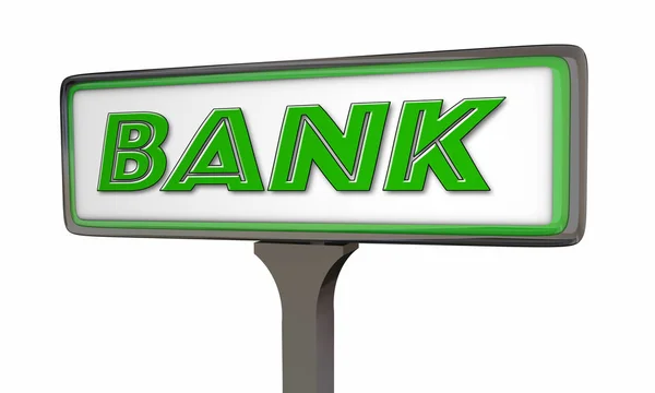 Bank pénzügyi intézmény jele — Stock Fotó