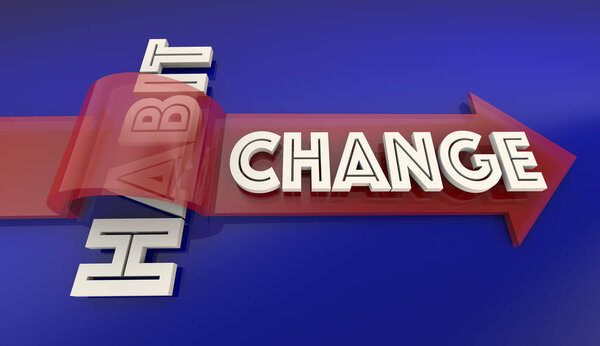 Change Old Bad Habit Improve New Lifestyle Arrow 