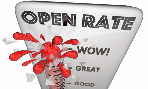 Open Rate Measurement Email Marketing Response — Stock Photo, Image