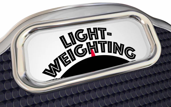 Lightweighting Reduce Weight Lighter Scale — Stock Photo, Image