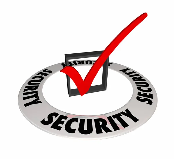 Security Check Box Mark — Stock Photo, Image