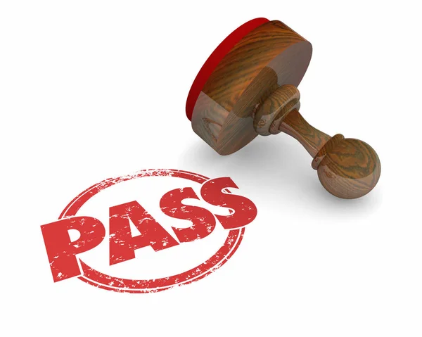 Pass aprobat testat timbru acceptat — Fotografie, imagine de stoc