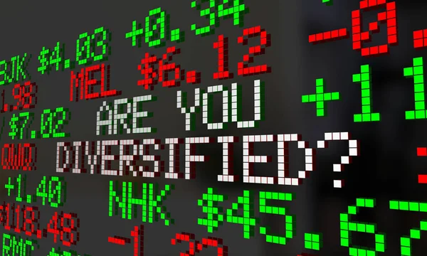 Are You Diversified Stock Market Ticket — Stock Photo, Image