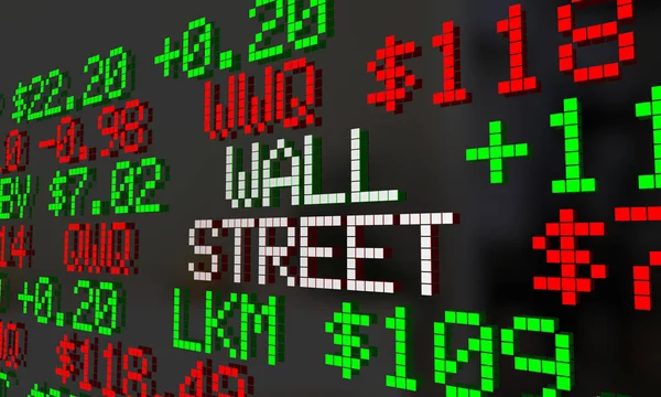 Wall Street Stock Market Ticker Exchange — Stockfoto