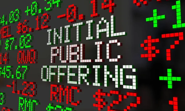 Oferta pública inicial OPI Bolsa — Foto de Stock