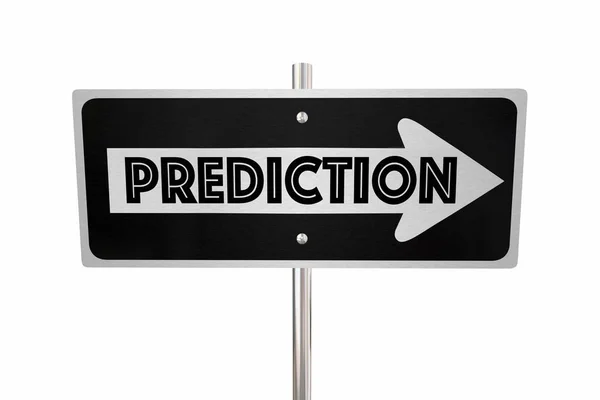 Prediction One Way Sign — Stock Photo, Image
