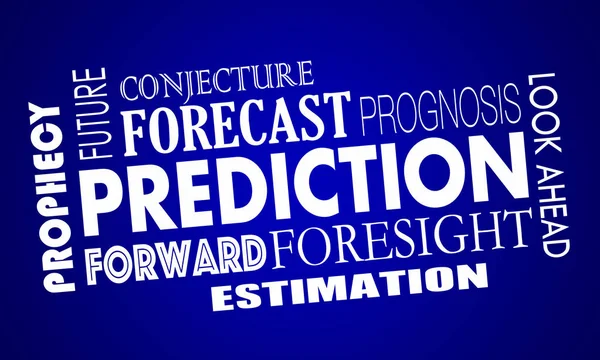 Förutsägelse ord framtid — Stockfoto