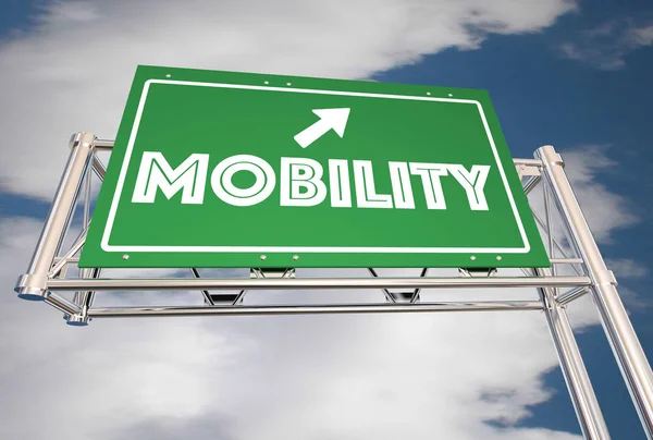 Mobilności Freeway znak — Zdjęcie stockowe