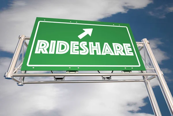 Ride Share Segno autostrada — Foto Stock