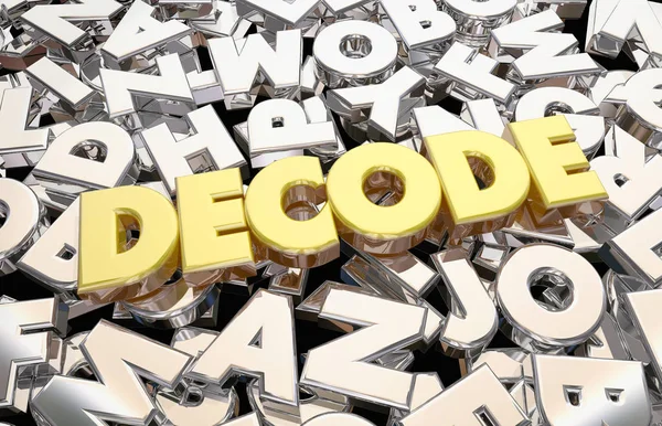 Decodifica lettere messaggio — Foto Stock