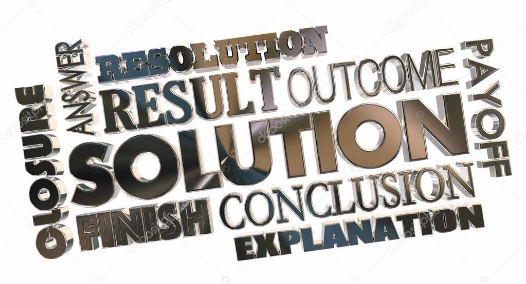 Solution Answer Problem Solved Word Collage