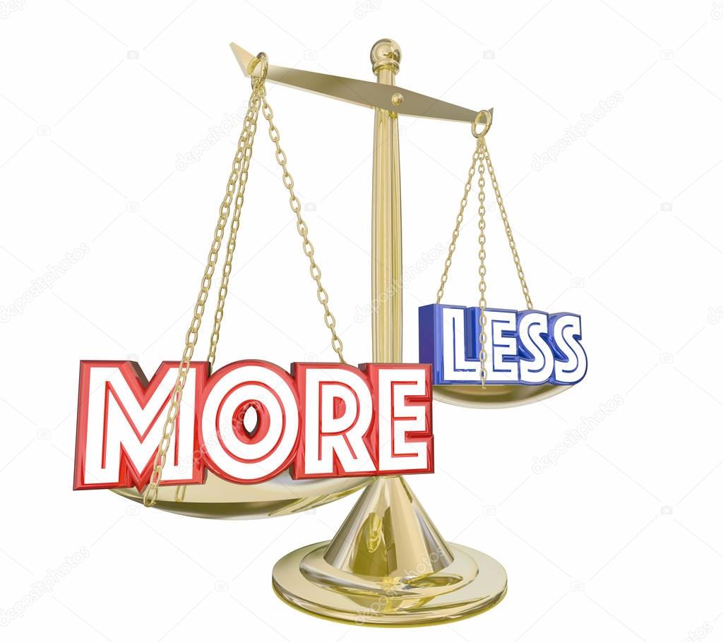 More is Better Deal Than Less Words Balance 