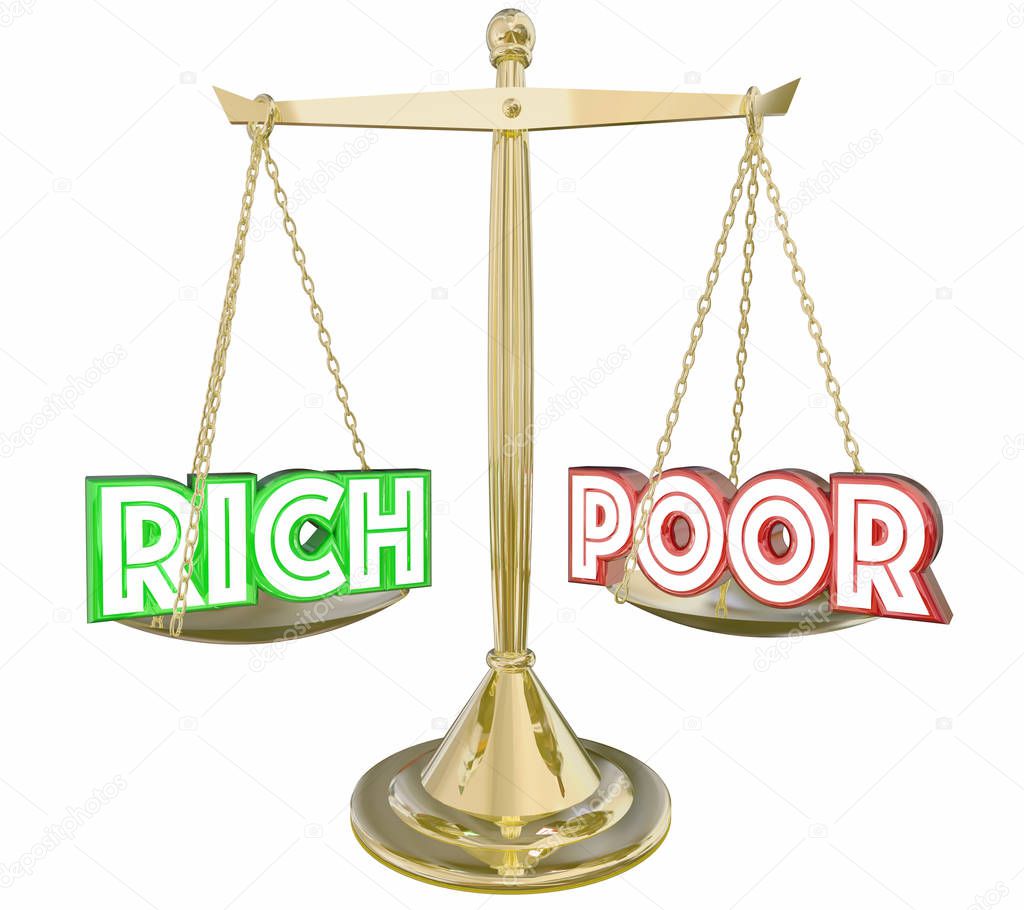 Rich Vs Poor Have or Not Scale Balance 