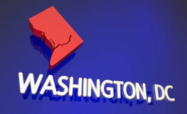 Washington Dc Aydın harita 