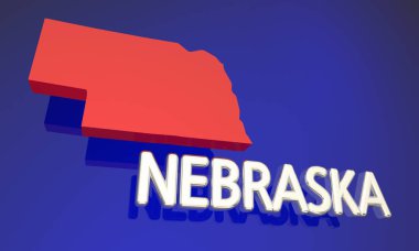 Nebraska devlet haritası 