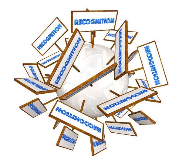 Recognition word Signs — Stock Photo, Image