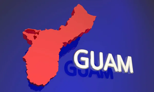 Guam területére megjelenítése — Stock Fotó