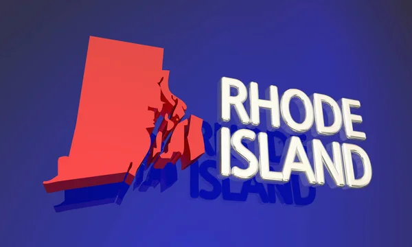 Mapa státu Rhode Island — Stock fotografie