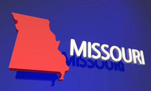 Missouri Mappa di Stato — Foto Stock