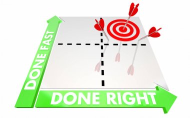 Graph with arrows, words and aim clipart