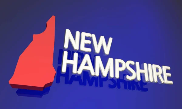 Novo mapa do estado de Hampshire — Fotografia de Stock