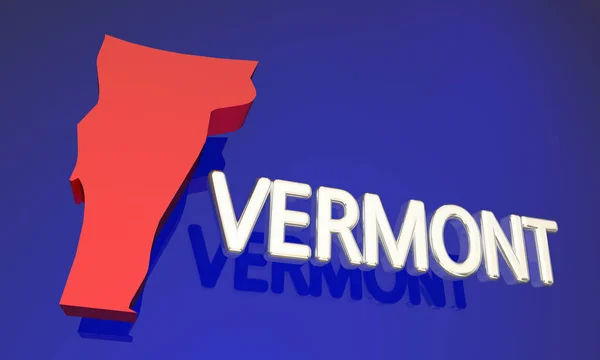 Держави Вермонт карта — стокове фото