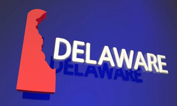 Карта штата Делавэр — стоковое фото