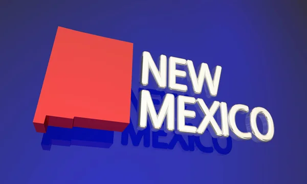 Mapa del estado de Nuevo México — Foto de Stock