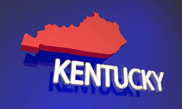 Mapa státu Kentucky — Stock fotografie