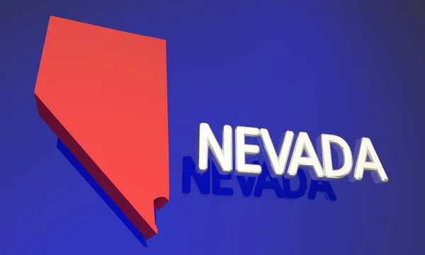 Karte des Staates Nevada — Stockfoto