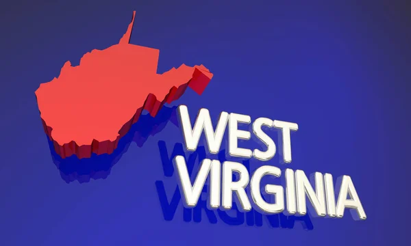 West Virginia staat kaart — Stockfoto