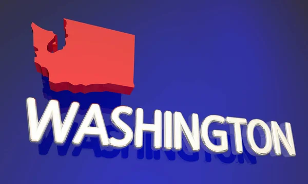 Mapa del Estado de Washington — Foto de Stock