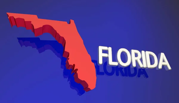 Florida delstatskarta — Stockfoto