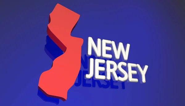 New Jersey eyalet haritası — Stok fotoğraf