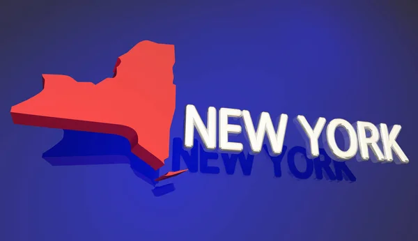 New York State Map — Stockfoto