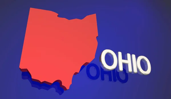 Ohio Mappa di stato — Foto Stock