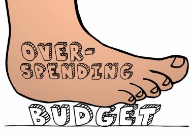 Budget Overspending Stomping clipart